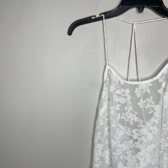 MADEWELL Cover-Up Women XS Floral Halter Midi Dress NEW Sheer Ivory NP247 - Picture 5 of 15